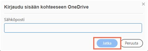 onedrive kirjaudu sisään.